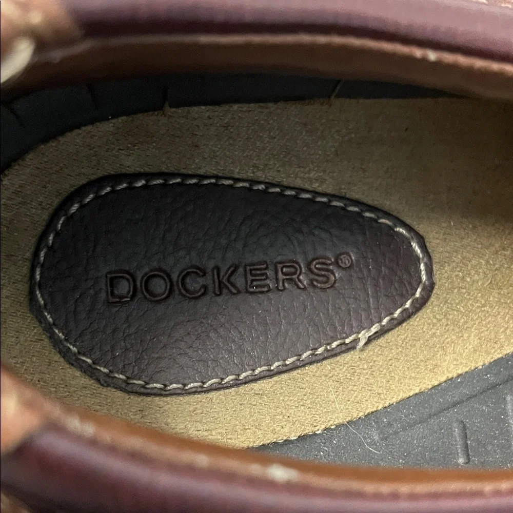 Dockers Men's Dark Brown Genuine Leather Slip-On Loafers - Size 11.5